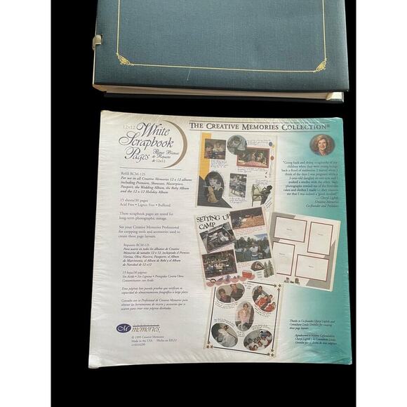 Creative Memories 12x12 Scrapbook Album Blue with Extra White Pages Pack - Picture 11 of 12